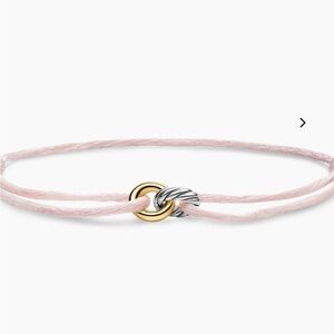 Pink Cord Cable Two-Tone sculpted bracelet adjustable